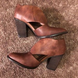 Free People Deep V Cutout Boot Heels